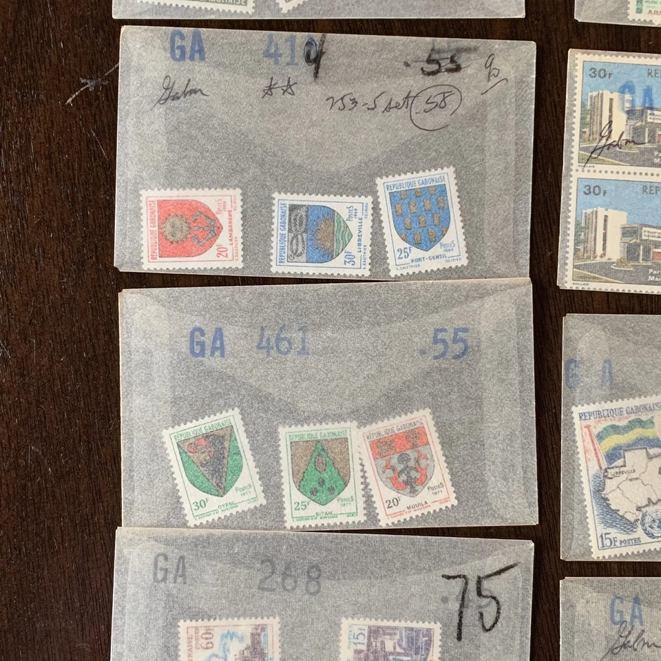 GABON 完好邮票 批量 玻璃,所有不同 — 第 3/4 张图片