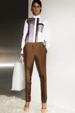 CÉLINE Old Celine Pre Fall 2012 White Cotton Silk Organza Shirt 42 Phoebe Philo