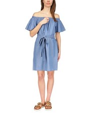 MICHAEL Michael Kors Women's Blue Off-The-Shoulder Mini Dress - L - Light Cad...
