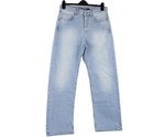 $520 Jacquemus The Straight De-Nîmes Mid Rise Denim Jeans Light Blue/Tabac Sz 30 — photo 2