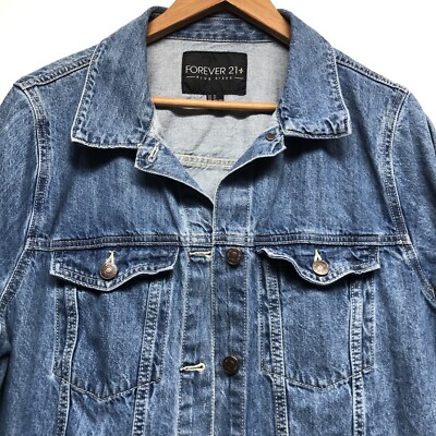 Forever 21 Womens Plus Size 2X Blue Distressed Denim Jean - Main Image