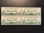 4 US #C18 AIRMAIL STAMPS MNH (4 Block) OG BABY ZEPPELIN BEAUTIFUL! SEE PHOTOS! — photo 2