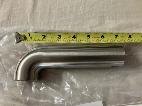 Signature Hardware Greyfield 7-1/8" Non-Diverter Tub Spout 449784 BRUSHED NICKEL - Picture 2 of 7