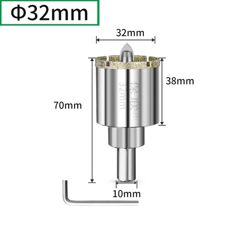 Diamantbohrer 16mm - 120mm Bohrkrone Lochsäge Fliesenbohrer Keramik Marmor Glas - Picture 20 of 41