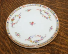 Antique Footed Round Tea Tile Trivet Minton Mintons Rose Gold 6 3/8" W x 1" H