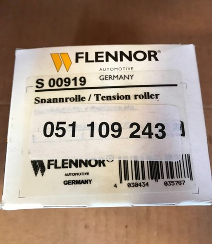 Flennor Timing Belt Tensioner Pulley - # 051 109 243 / S00919 - Fits Volkswagen - Picture 2 of 3