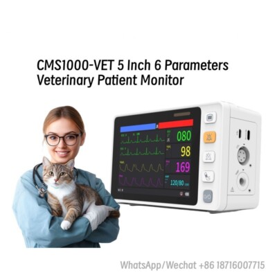 CMS1000Veterinary Patientenmonitor Vitalparameter NIBP SPO2 RESP TEMP PR EKG VET