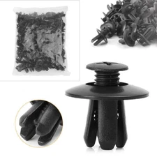 120pcs Car Auto 8mm Hole Dia Plastic Rivet Fastener Fender Bumper Push Pin Clips