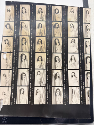 Steve Zhao Photo Pretty Dark Haired Model Contact Sheet & Negatives