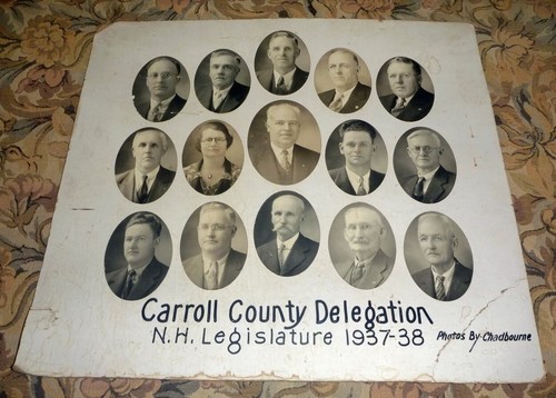 Carroll Co. NH 1937-38 Legislators Photo Poster - Ossipee, Conway, Wolfeboro - Picture 1 of 3