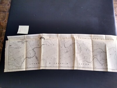 1900 1/2 District Existing Levee MS River Engineering Foldout Sketch Map Diagram