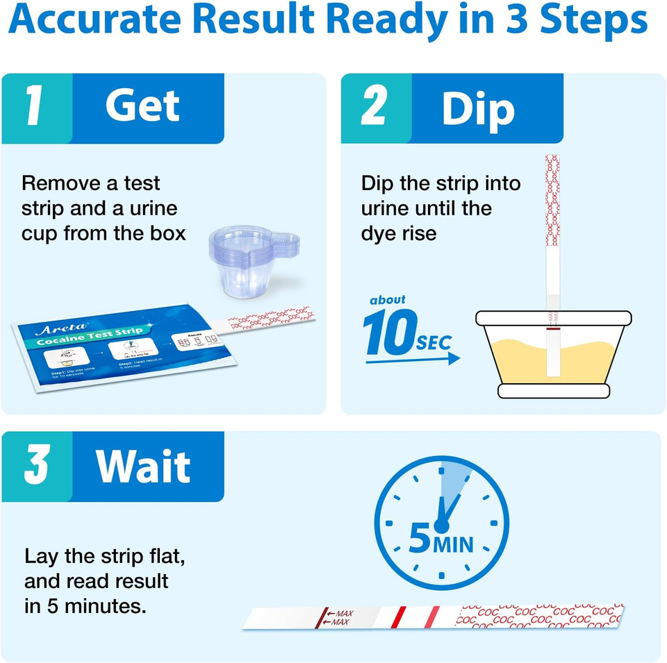 Cocaine Urine Test Strips Kit Home Cocaine Home Screen Tests for OTC