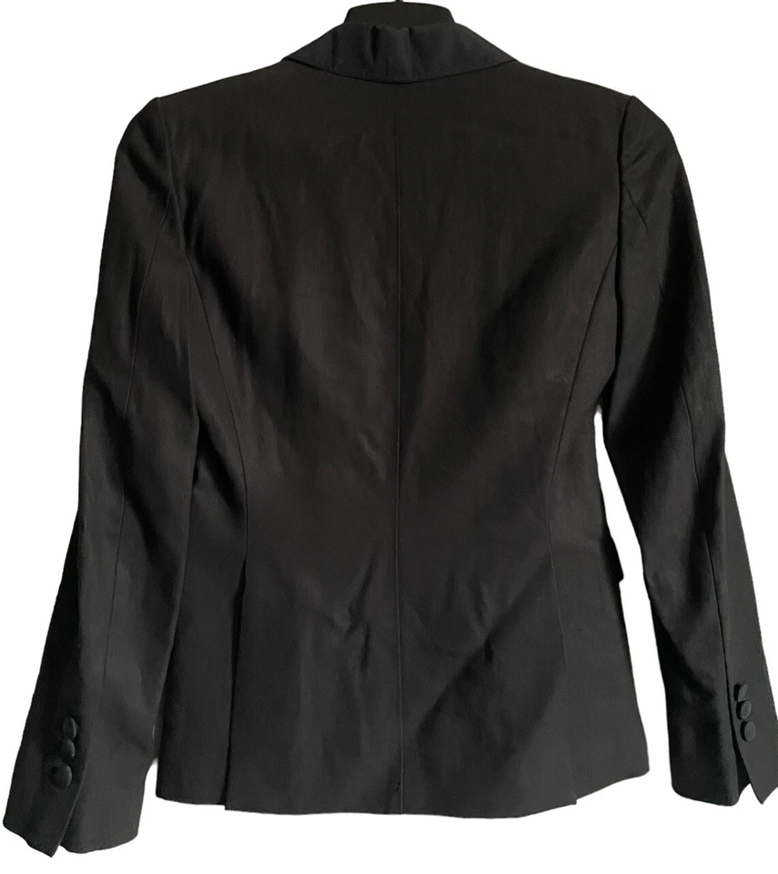 Roberto Cavalli Jacket 42 Long Sleeve Double Breasted 2 Button Tuxedo Black New - Image 3 of 4