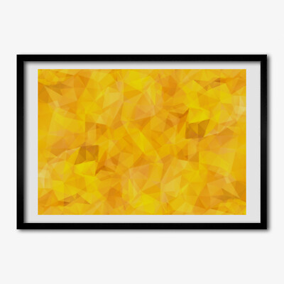 Tulup Bild MDF-gerahmte Wand-Dekor 70x50cm Bild Zimmer Abstraction Dreiecke