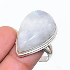 Natural Moonstone Ring 925 Sterling Silver Ring Gemstone Ring Women's Ring