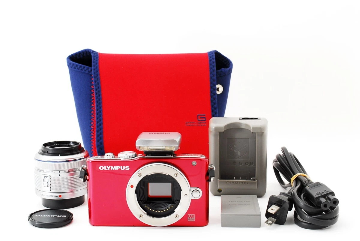 OLYMPUS PEN Lite E-PL3 12.3MP Camera - Red (Kit w/ 14-42mm Lens)  [Excellent+3]