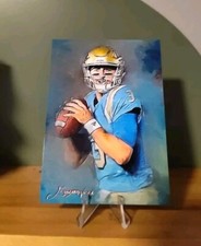 Josh Rosen UCLA #18/50 Art Card Signed by Edward Vela .