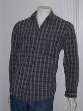 MEN'S LEVI'S SILVER TAB WESTERN LONG SLEEVE DENIM SHIRT SIZE M STRIPES