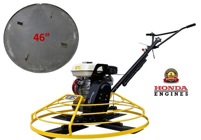Comercial 46'' Honda Gx270 Walk Behind Concrete Cement Finish Trowel HD with Pan