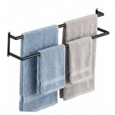 24 Inch Stainless Steel Double Towel Rack for Matte Black 24 Inches