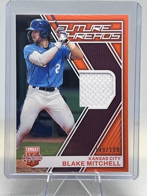 2023 Panini Elite Extra Edition - Future Threads Blake Mitchell #FT-BM Orange RC
