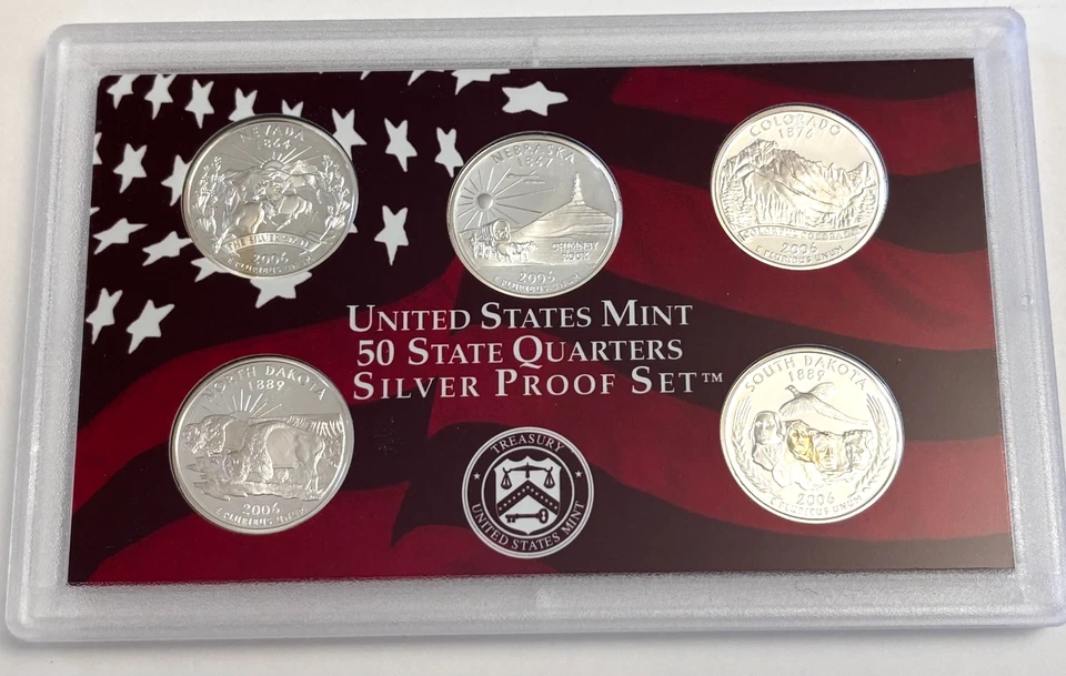 2006 United States Mint 50 State Quarters SILVER Proof Set with OGP & COA - Image 2 of 4