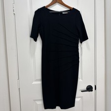 Calvin Klein Dress Women's Size 10 Black A-Line 3/4 Sleeve