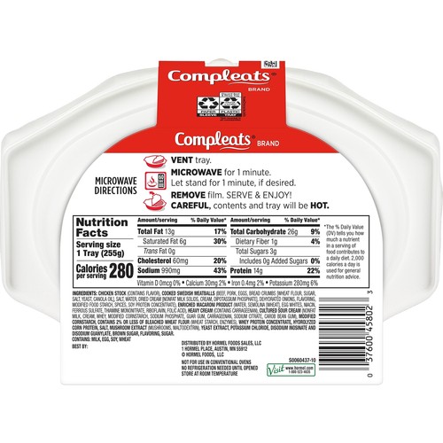 Bandeja microondas albóndigas suecas, 9 onzas (paquete de 6) - Imagen 5 de 6