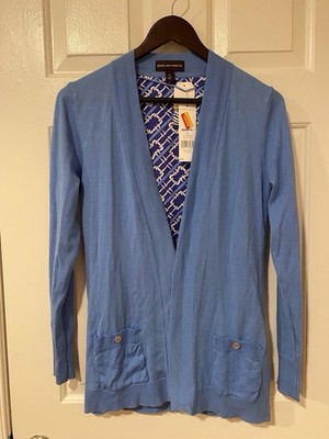 Dana Bushman Long Sleeve Open Front Cotton Sweater New With Tag Size S