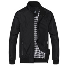 Mens Jacket Coat Casual Jacket Outdoor Sportswear Windbreaker Lightweight Bomber