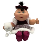 Cabbage Patch Kids Holiday Edition Hispanic Doll Velvet Dress Faux Fur Trim Muff