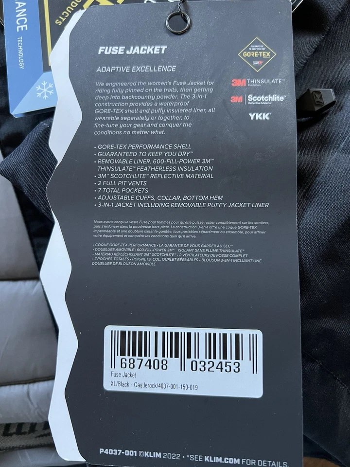 Conjunto de abrigo y babero alpino Klim para mujer ***nunca usado*** XL Foto 4 de 4