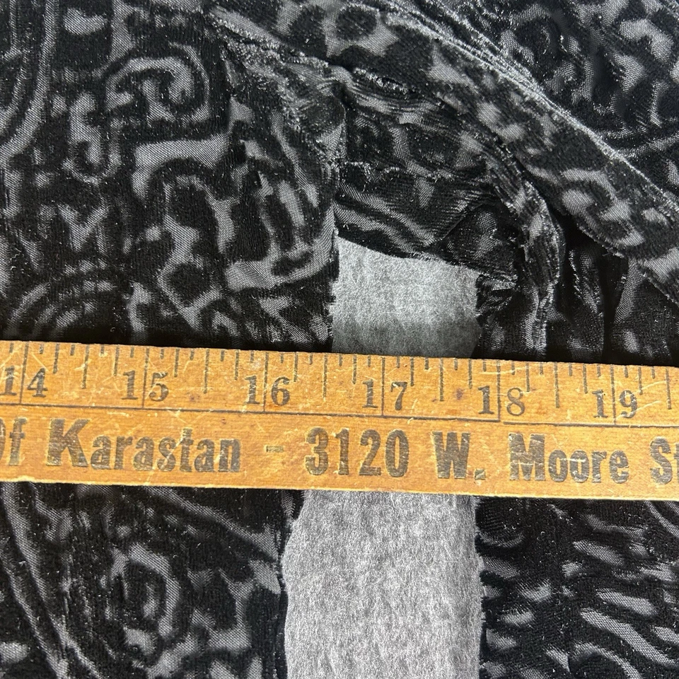 Tiana B. Black Velvet Burnout Sheer Lined Short Whimsy Goth Dress Size 6 - Image 3 of 4