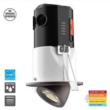 Commercial Electric Premium Downlight 3 in. 2700K - 5000K Dark Bronze Gimbal Kit