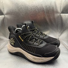 Size 7Y Under Armour UA Curry 3Z7 Black Kids Basketball Shoes 3026623-001