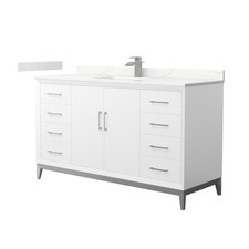 Wyndham Collection WCH818160S-QTZ-UNSMXX Amici 60" - White / Giotto Quartz Top /