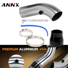 Universal 76mm 3 Silver Aluminum Car Cold Air Intake Induction Pipe Hose Tube