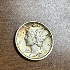 1926-D Mercury Silver Dime XF w/ Rainbow Toning