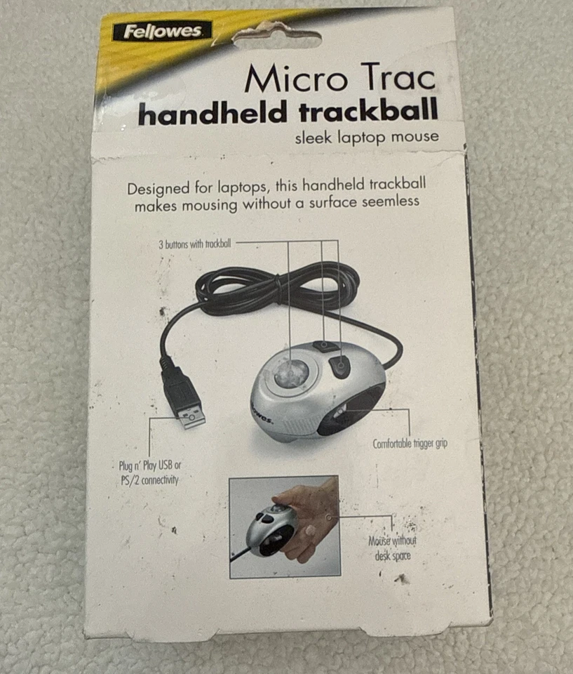 Fellowes 99928 FDM-G60 Micro Trac Handheld Trackball Mouse - New Sealed in Box  - Image 4 of 4