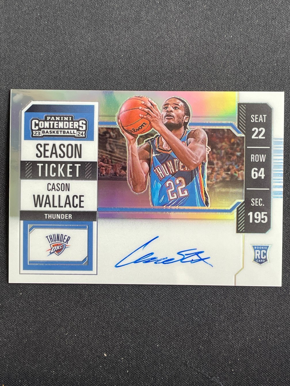 Cason Wallace 2023-24 Panini Contenders RC Premium Variation Auto#123