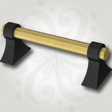 Brainerd Drawer Pulls 3 Pack 3" 76mm Black  Brushed Brass Dual Tone Cabinet Han