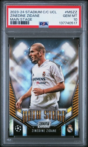 Zinedine Zidane #MS-ZZ 2023 Topps Stadium Club Chrome UEFA Main Stage card