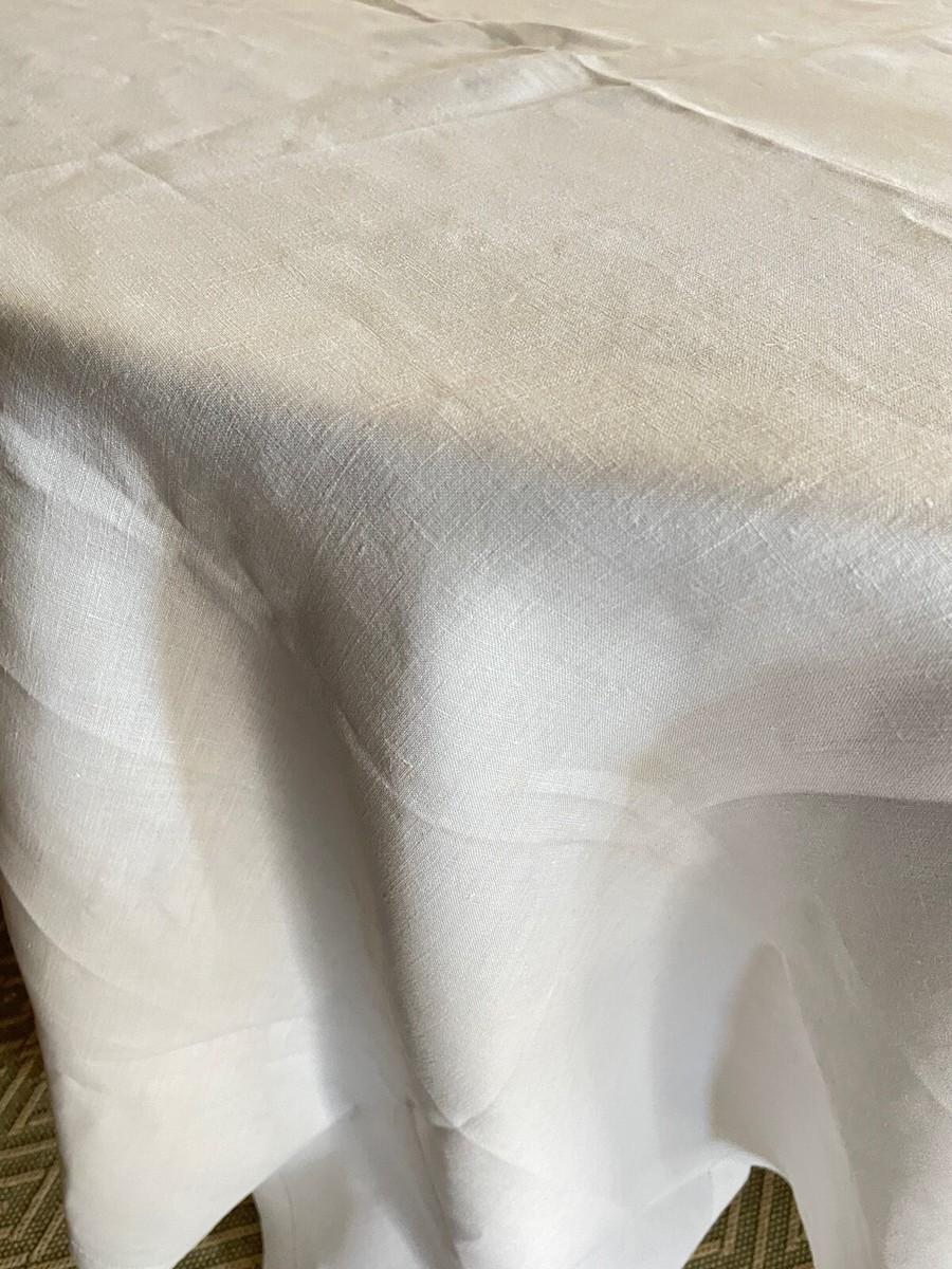 Vintage Classic Linen Tablecloth with Hemstitching 66