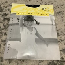 Capezio 3408C Studio Basics Seamed Fishnet Tights Youth 8-12 Black