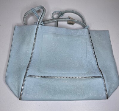 Botkier Soho Tote in Light Blue Pebbled Leather