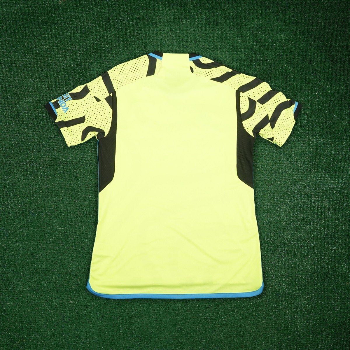 Arsenal Adidas 23/24 Solar Yellow 2 Black Away Men's Soccer Jersey