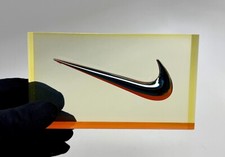 ✅ NUEVO Y RARO NIKE SWOOSH LOGO PLACA VISIÓN 2005 ACRÍLICO EXHIBICIÓN TIENDA