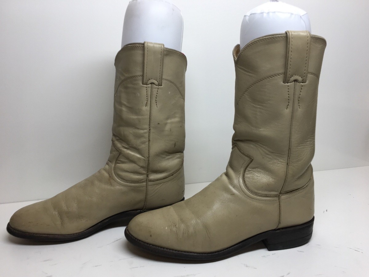 VTG WOMENS JUSTIN WESTERN ROPER IVORY BOOTS SIZE 6.5 B | eBay