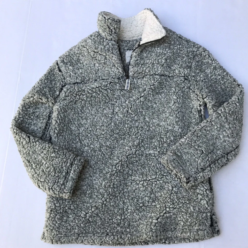 COPPER KEY Women's Sherpa Green Light Mock Neck 1/4 zip Pullover Size S - Image 2 of 4