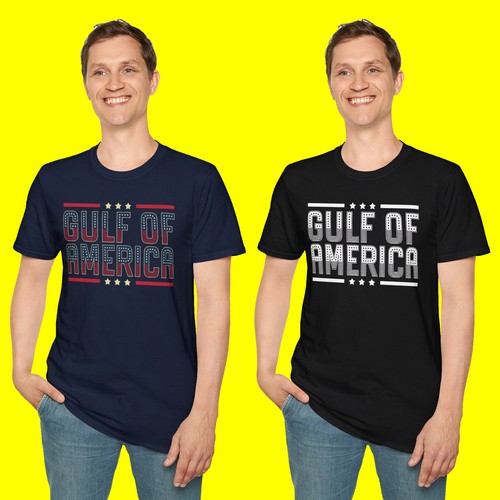 Gulf Of America T-shirt Funny Patriot Pride MAGA America Stars Trump Mexico S3XL